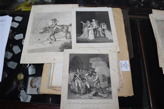 A group 18th and 19th century William Heath cartoons and prints